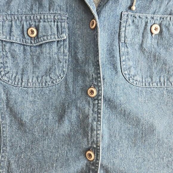 Field Gear Jacket Women's Size Medium Petite Sleeveless Denim Countrycore - Picture 9 of 12